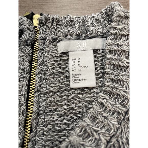 3 for $25-H&M Short Sleeve Top Sweater Women's Med Gray Zipper Back - Picture 3 of 7